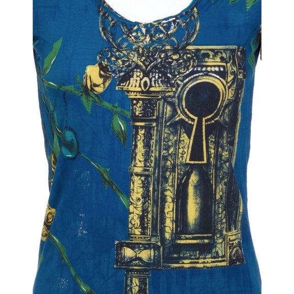 Archaic Affliction Women's T-Shirt Short Sleeve MY GIRL Tattoo Herat Biker Blue - Picture 7 of 7